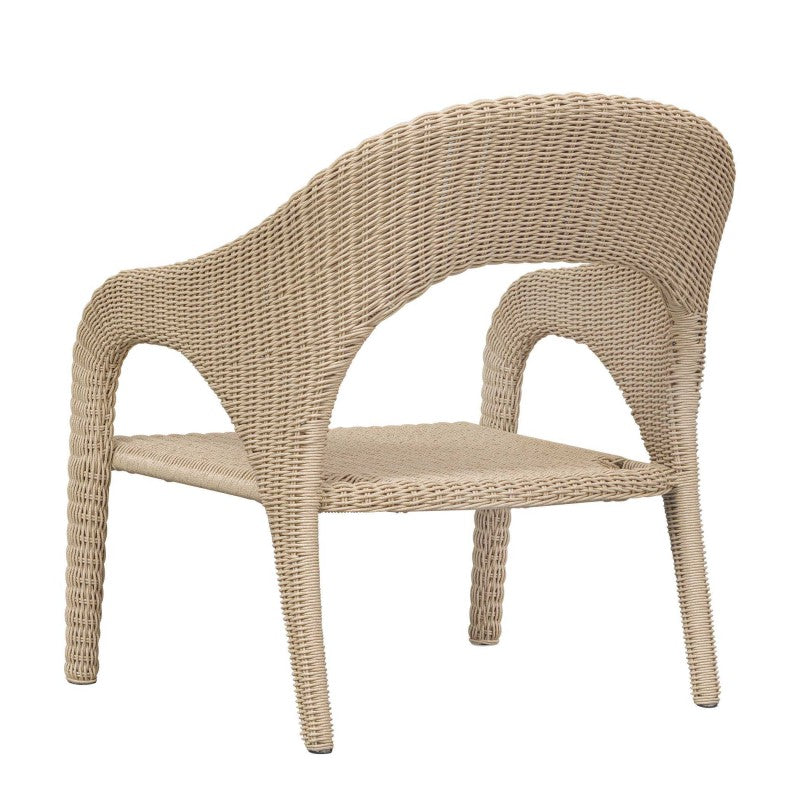 Kavali - Outdoor Wicker Lounge Chair - Woodtone