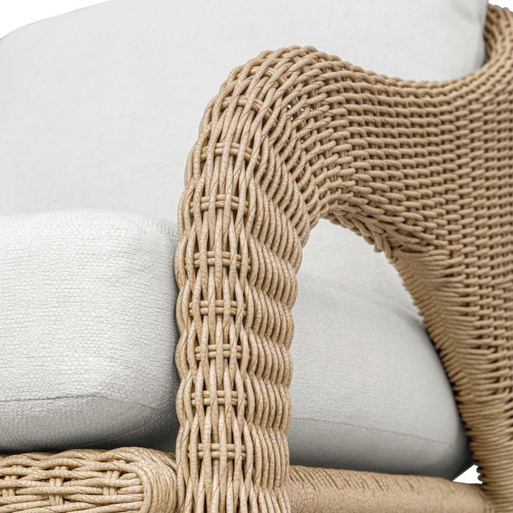 Kavali - Outdoor Wicker Lounge Chair - Woodtone