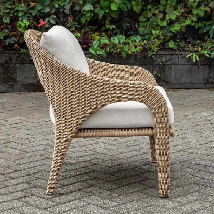 Kavali - Outdoor Wicker Lounge Chair - Woodtone