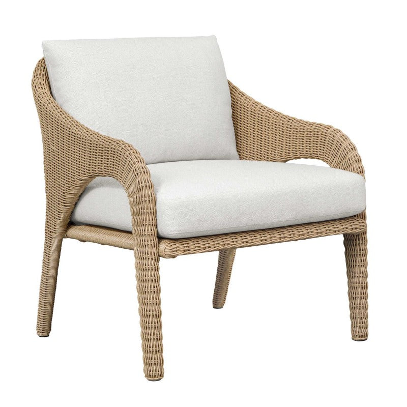 Kavali - Outdoor Wicker Lounge Chair - Woodtone