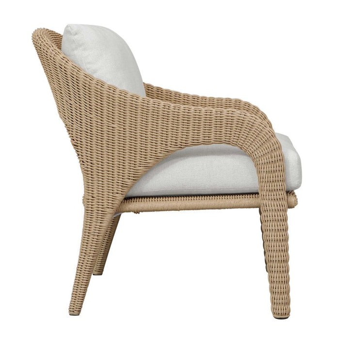 Kavali - Outdoor Wicker Lounge Chair - Woodtone