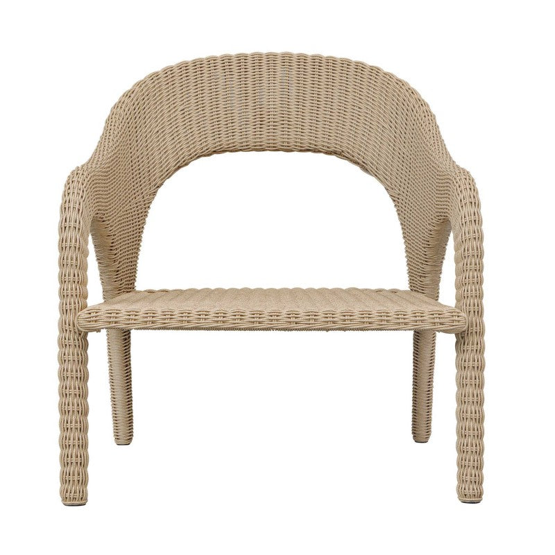 Kavali - Outdoor Wicker Lounge Chair - Woodtone