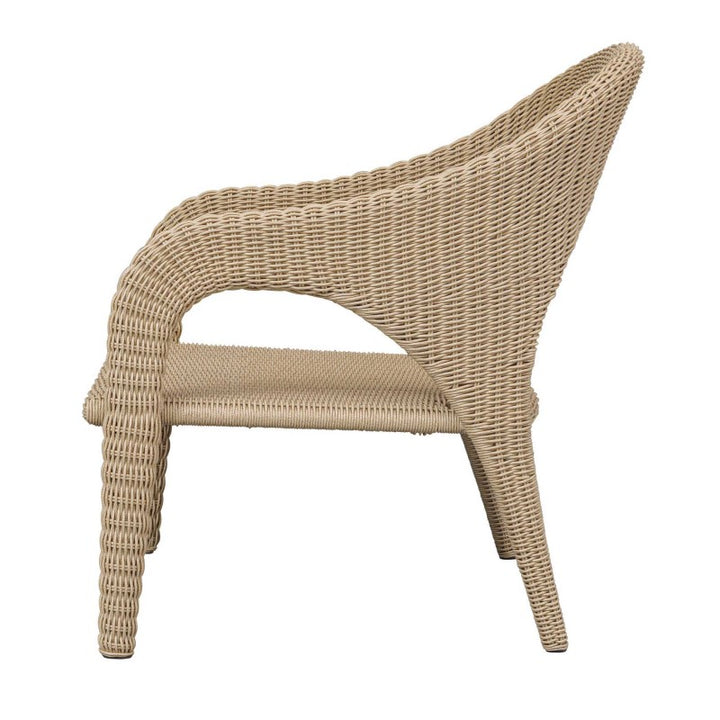 Kavali - Outdoor Wicker Lounge Chair - Woodtone