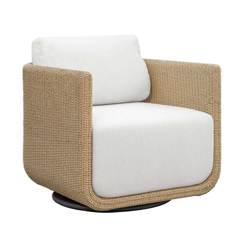Santorini - Outdoor Swivel Lounge Chair - Brown