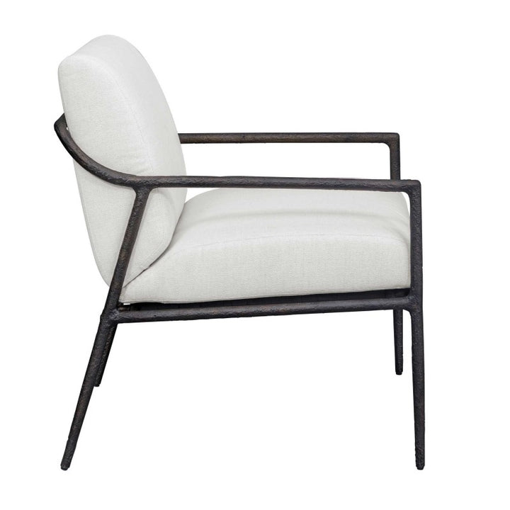 Thayer - Outdoor Upholstered Lounge Chair - Bronze / White