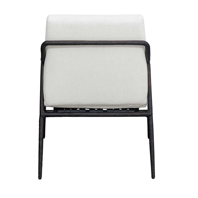 Thayer - Outdoor Upholstered Lounge Chair - Bronze / White