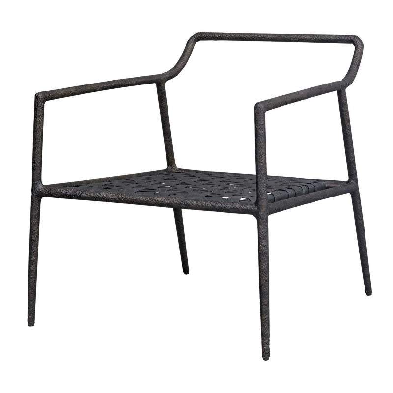 Thayer - Outdoor Upholstered Lounge Chair - Bronze / White