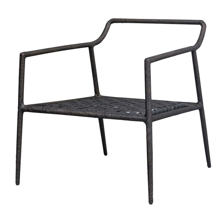 Thayer - Outdoor Upholstered Lounge Chair - Bronze / White