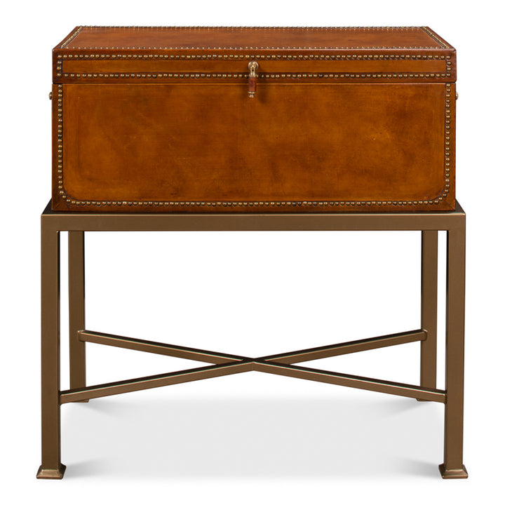 Remington Leather Box On Stand