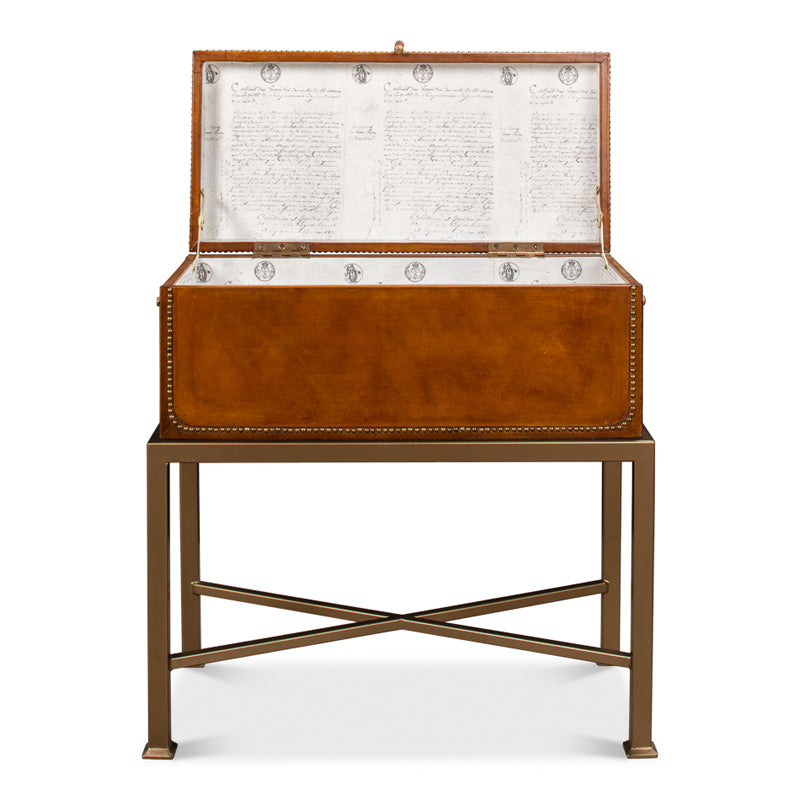 Remington Leather Box On Stand