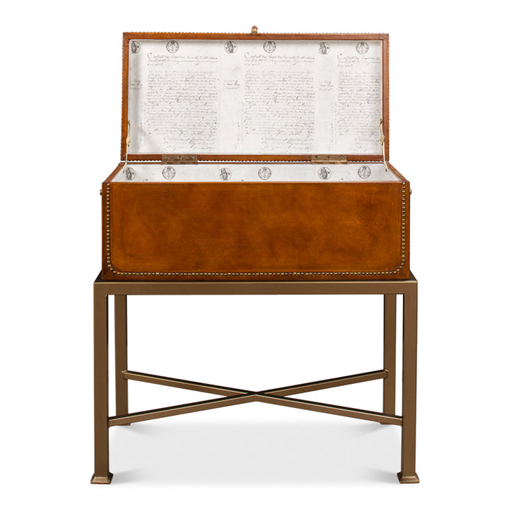 Remington Leather Box On Stand