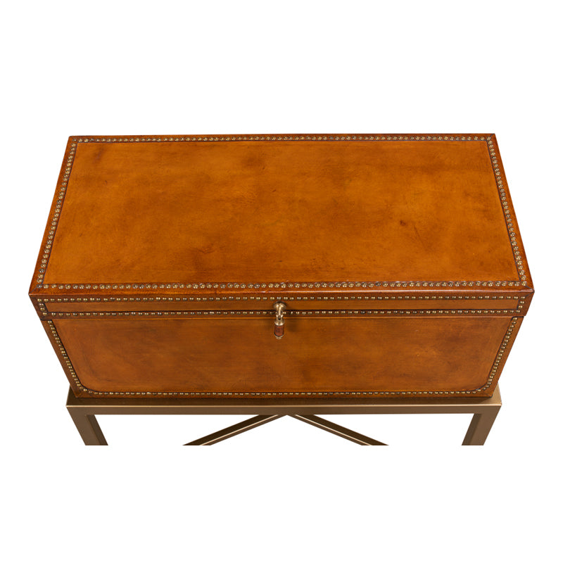 Remington Leather Box On Stand
