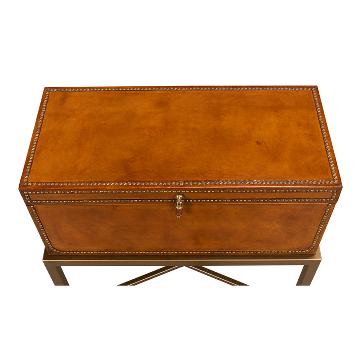 Remington Leather Box On Stand