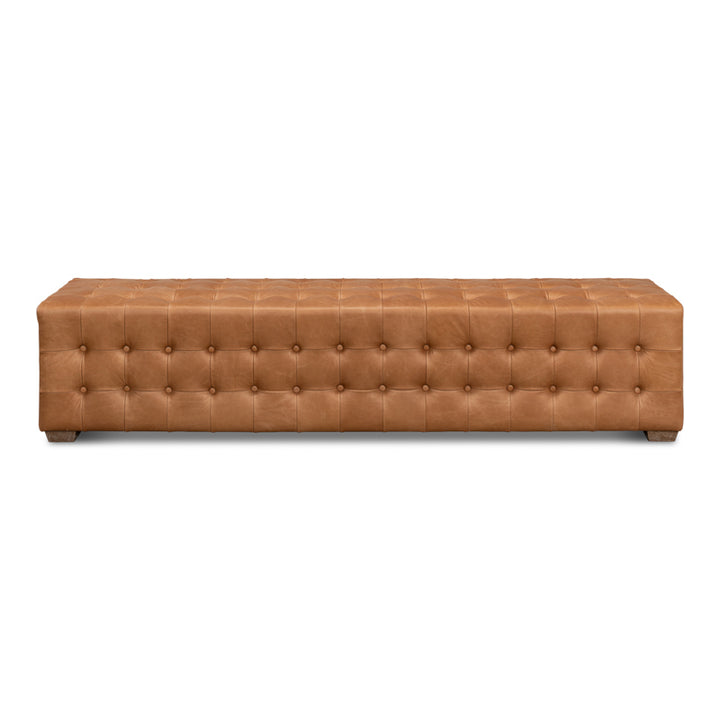Beam Bench Tufted Leather