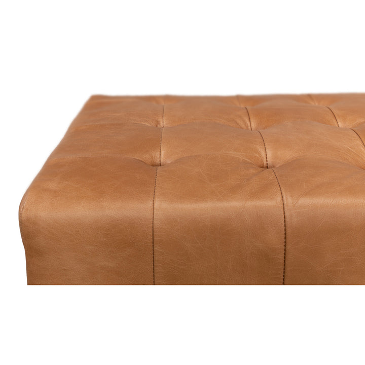 Beam Bench Tufted Leather