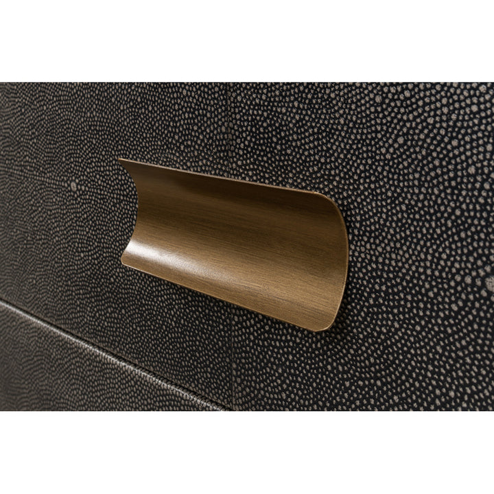 Gideon Shagreen 3 Drawer Side Table