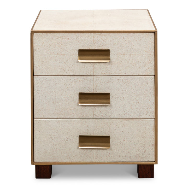 Shagreen 3 Drawer Side Table