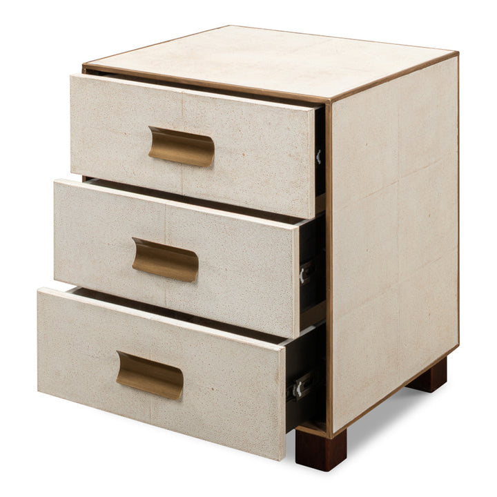 Shagreen 3 Drawer Side Table