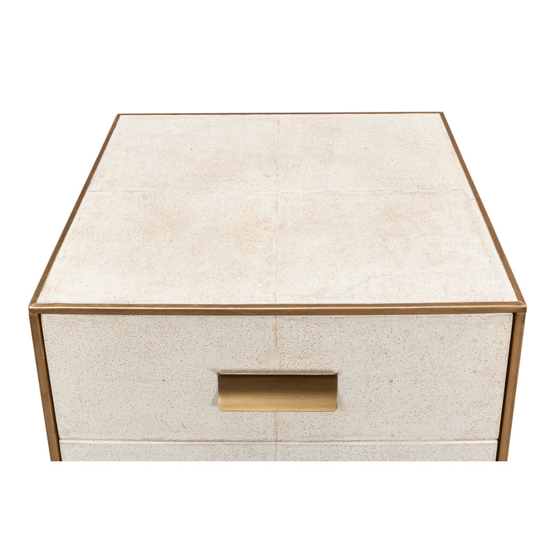 Shagreen 3 Drawer Side Table