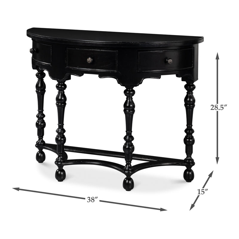 Abraham Half Round Console