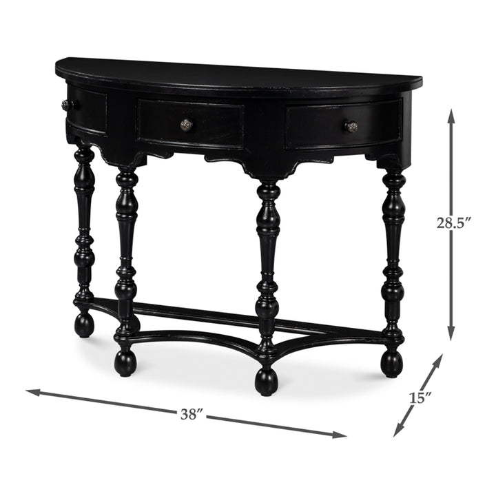 Abraham Half Round Console