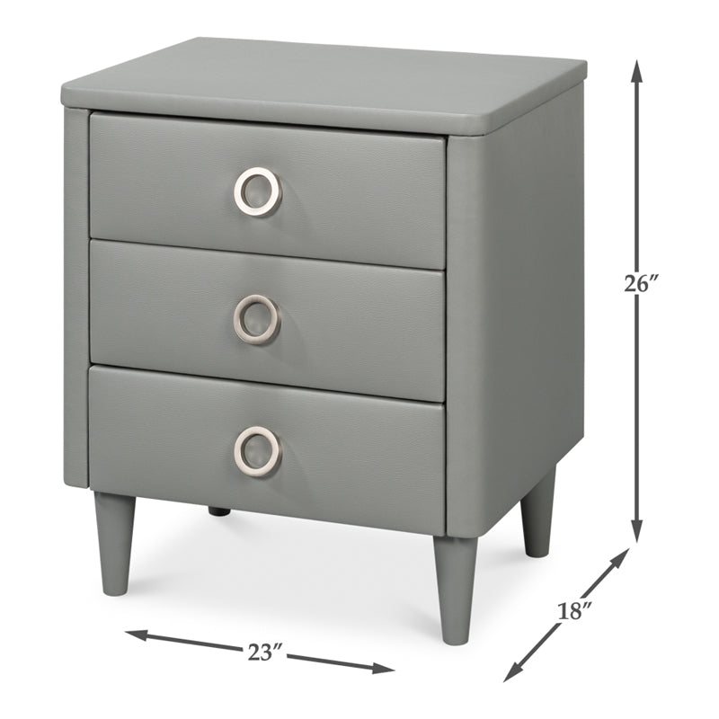 Avvolto Three Drawer Night Stand