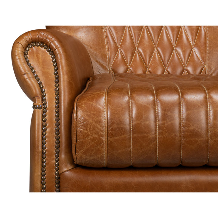 Bugatti Leather Swivel Chair