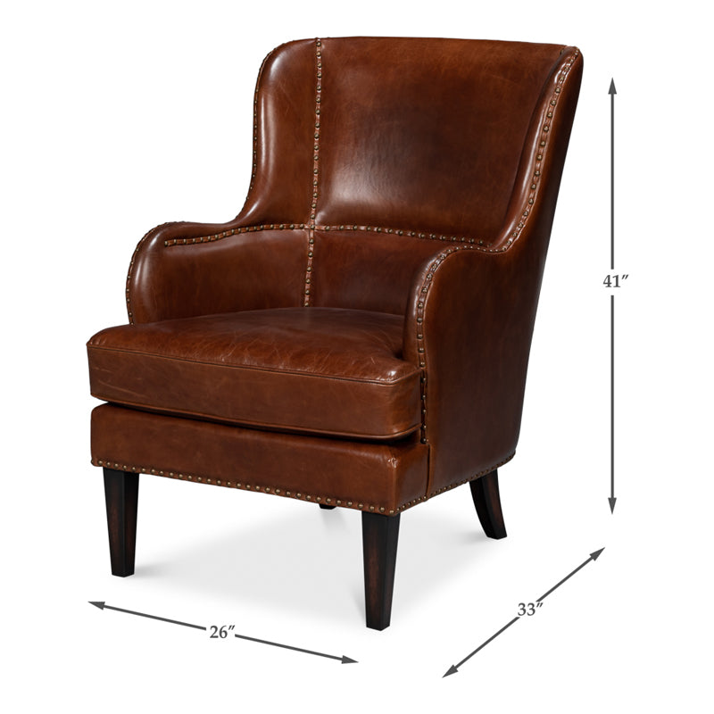 Whitney Distilled Leather Chair