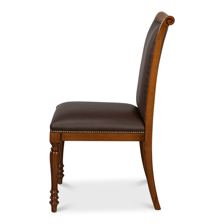 Camile Leather Side Chair