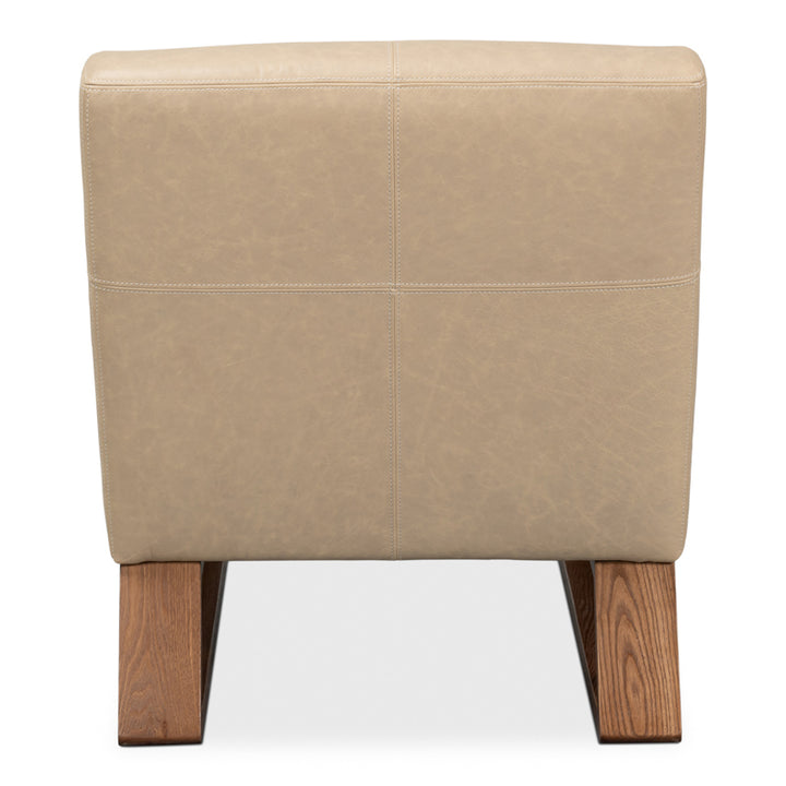 Wylam Leather Chair Cappuccino White