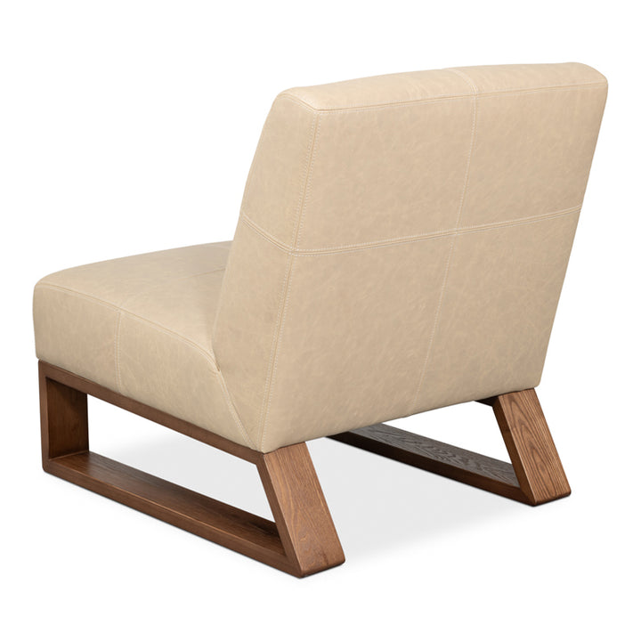 Wylam Leather Chair Cappuccino White