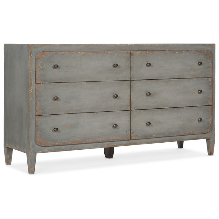 Ciao Bella - 6-Drawer Dresser - Speckled Gray
