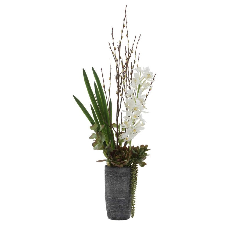 Eterna Orchid - Centerpiece & Vase - Black / Green / White