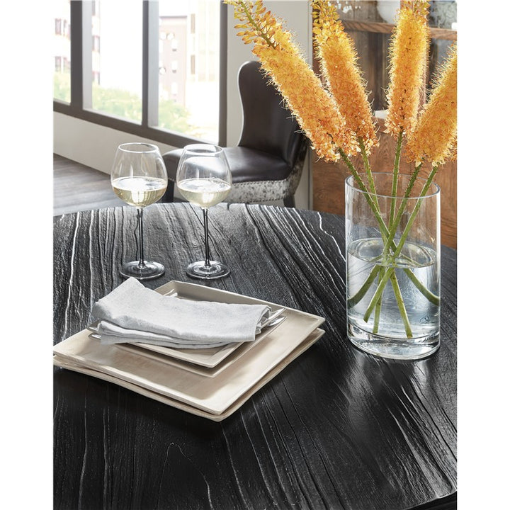 Chapman - Shou Sugi Ban Petite Round Dining Table