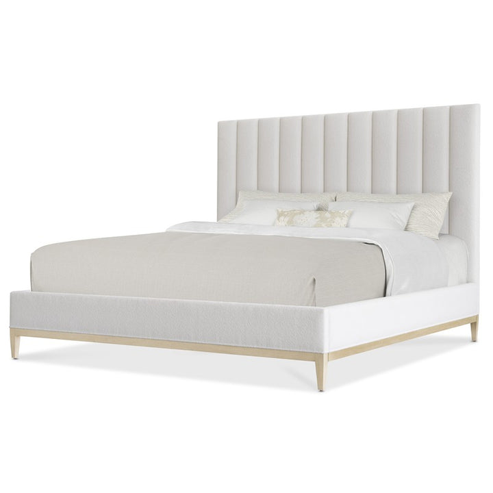 Cascade - California King Upholstered Bed - White