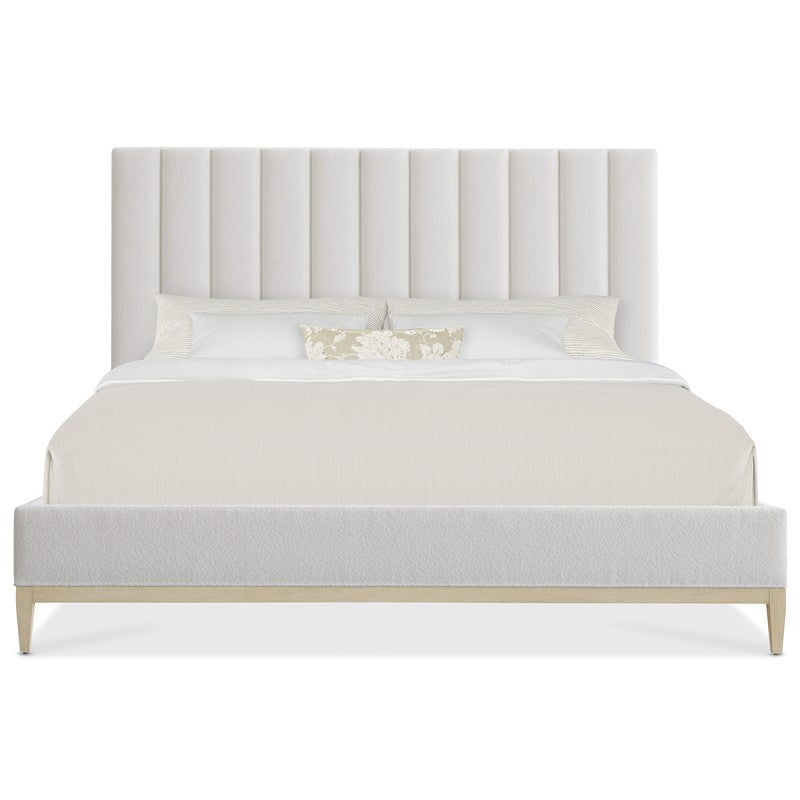Cascade - California King Upholstered Bed - White