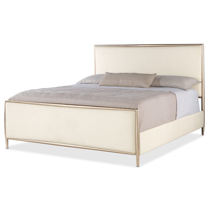 Westwood - Queen Upholstered Metal Bed - Beige