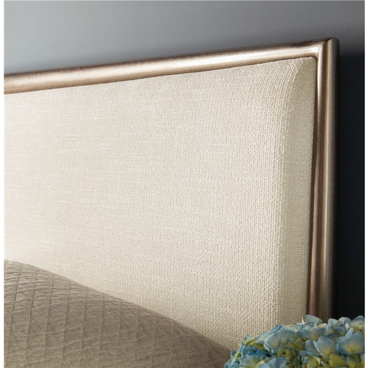 Westwood - Queen Upholstered Metal Bed - Beige