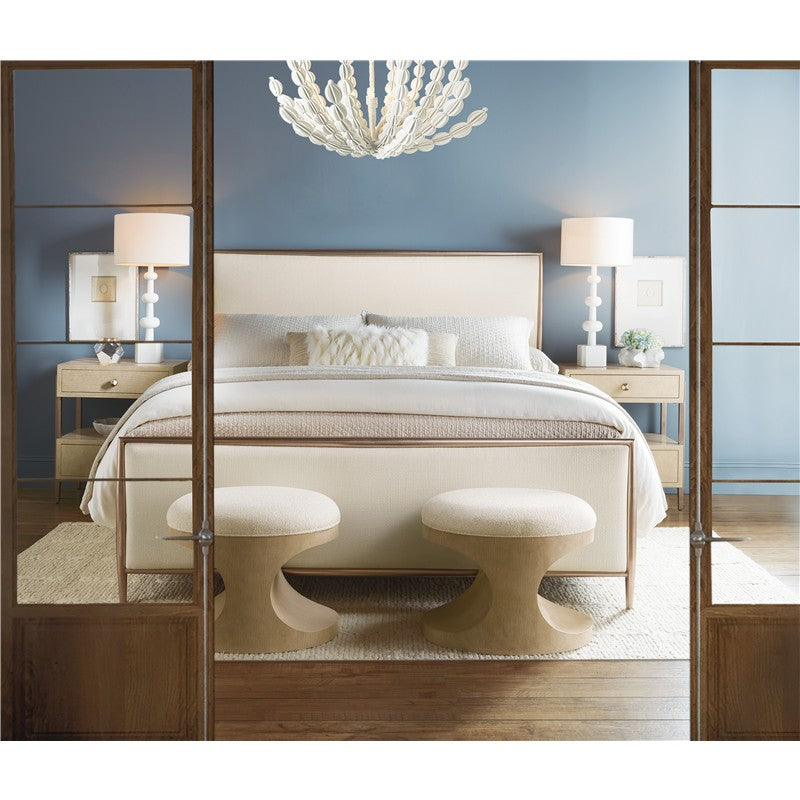 Westwood - California King Upholstered Metal Bed - Beige