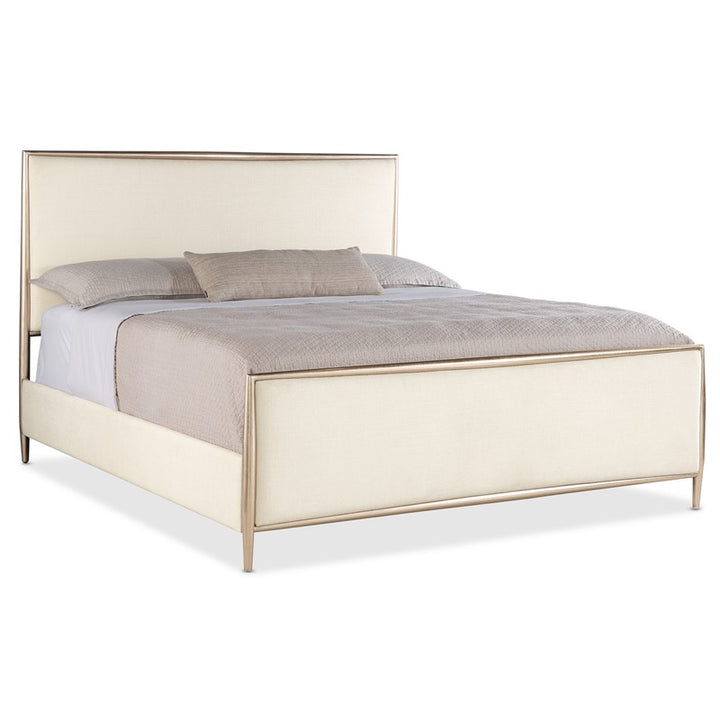 Westwood - King Upholstered Metal Bed - Beige