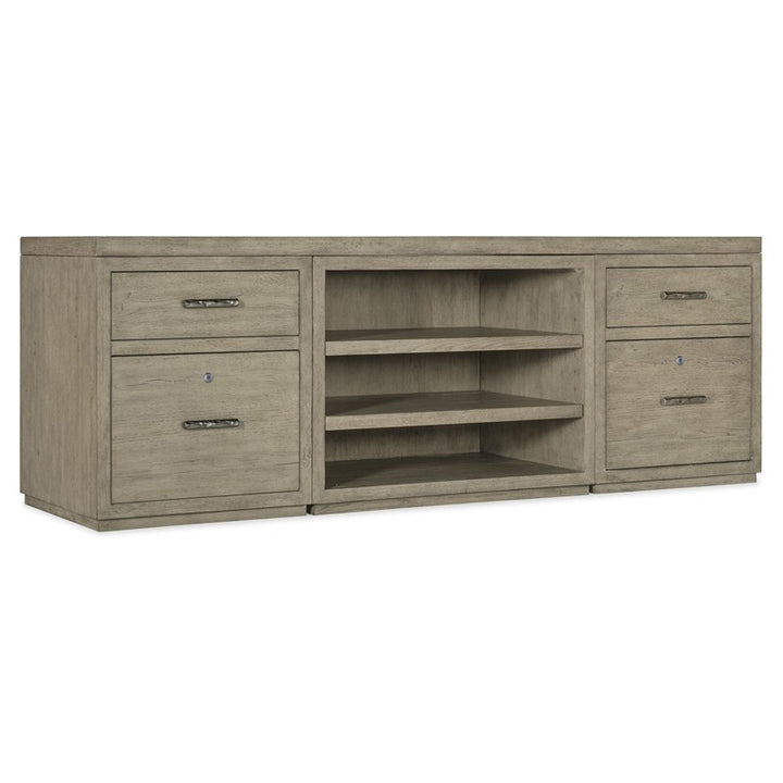 Linville Falls - Credenza - 84" Top - 2 Small Files And Open