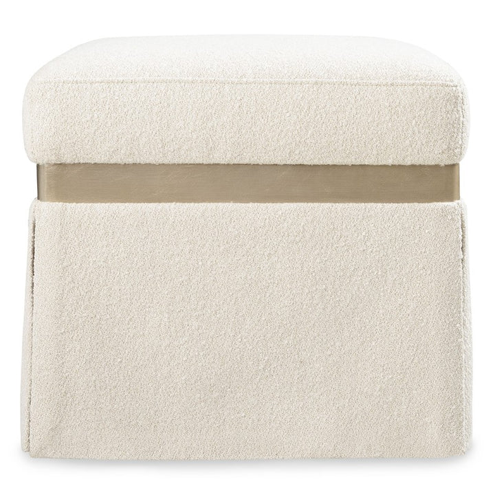 Melange - Dream Weaver Pouf - White