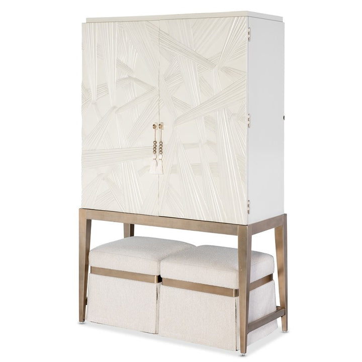 Melange - Dream Weaver Pouf - White