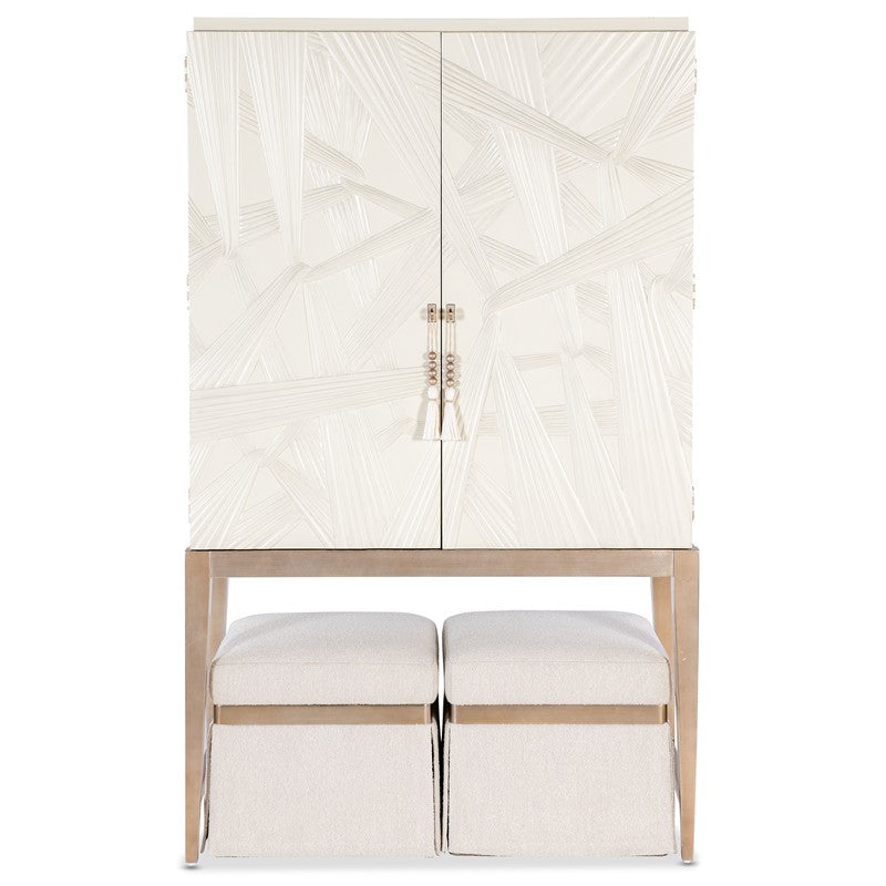 Melange - Dream Weaver Pouf - White