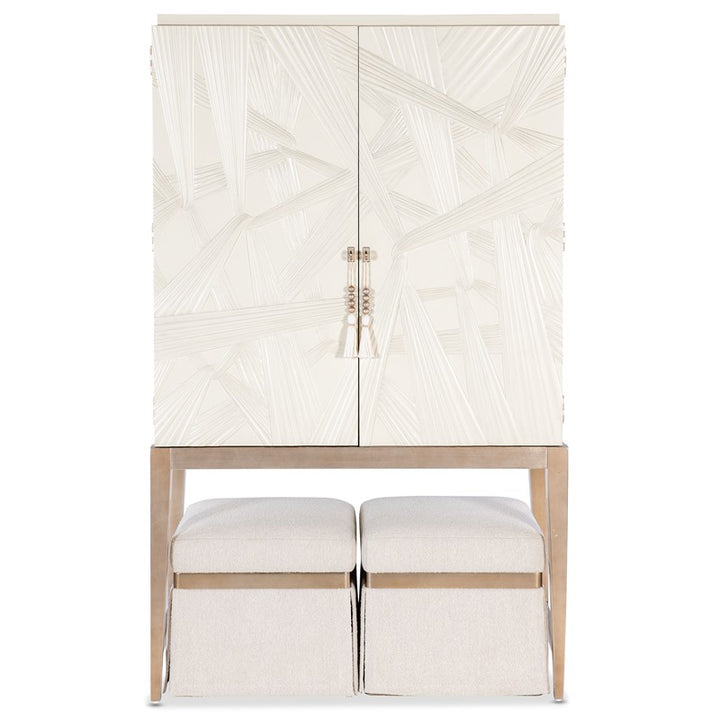 Melange - Dream Weaver Pouf - White