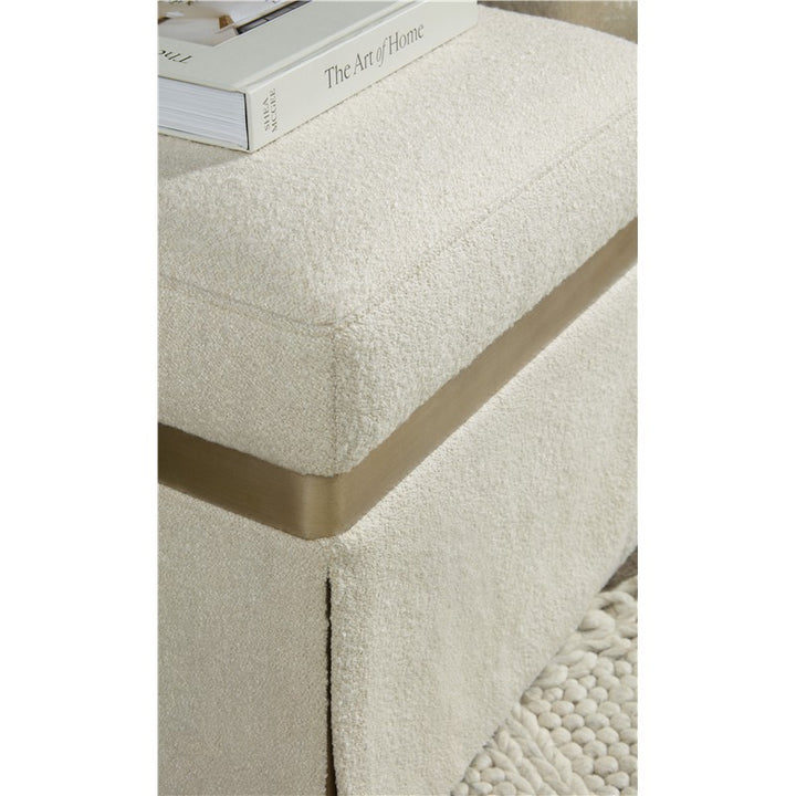 Melange - Dream Weaver Pouf - White