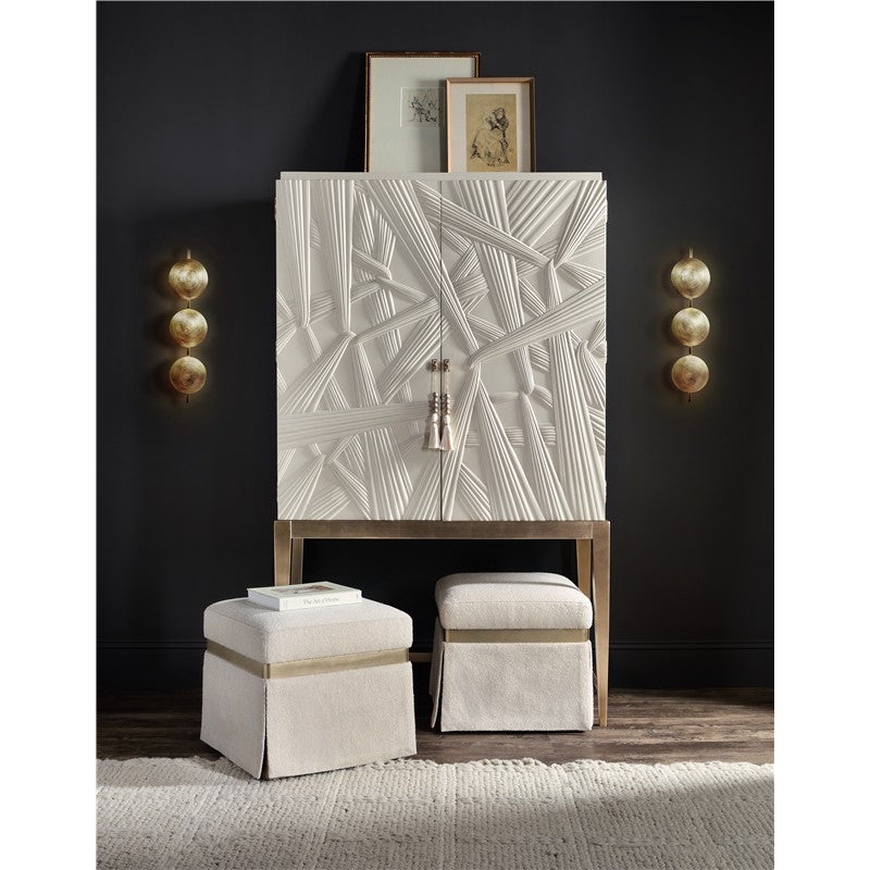 Melange - Dream Weaver Pouf - White