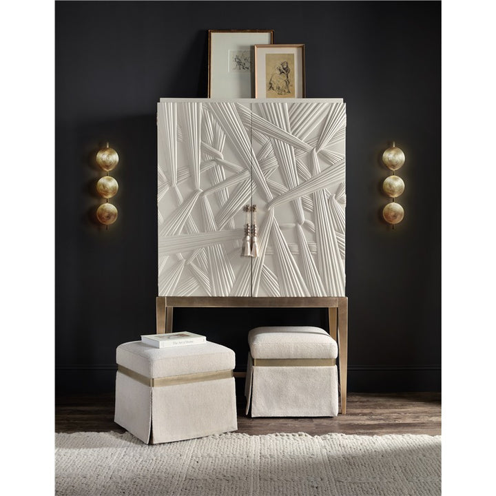 Melange - Dream Weaver Pouf - White