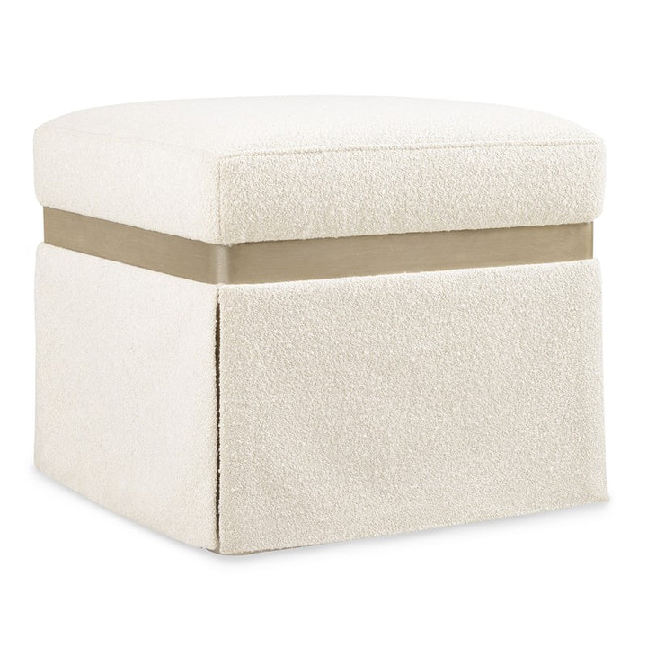 Melange - Dream Weaver Pouf - White