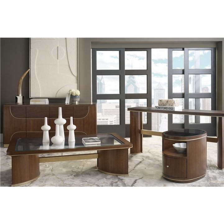 Melange - Contours Side Table - Dark Brown